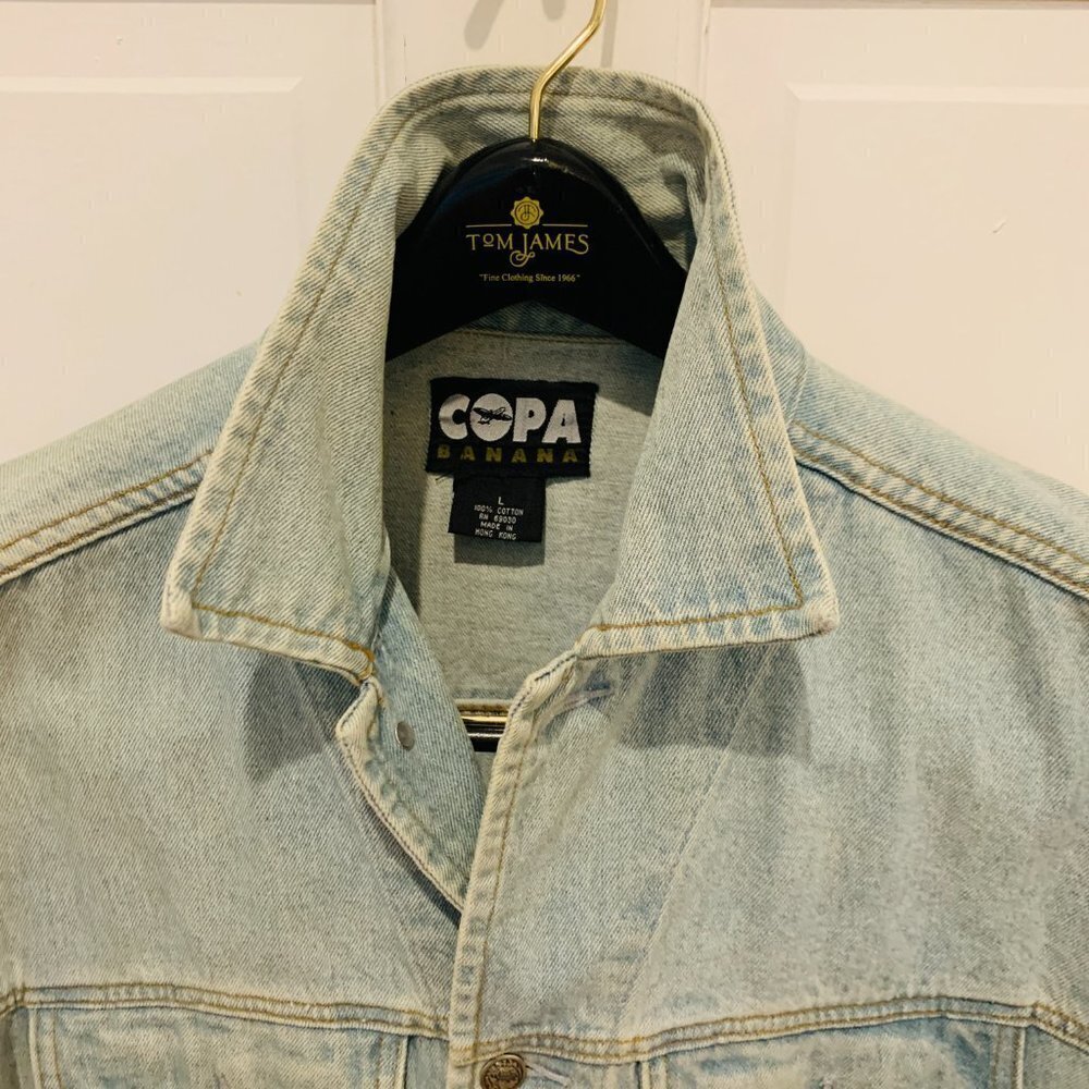 80s 90s Vintage Copa Banana GARFIELD Denim Jean Jacket Mens Large - Picture 6 of 16